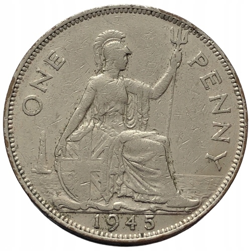 66899. Wielka Brytania, 1 pens, 1945r.