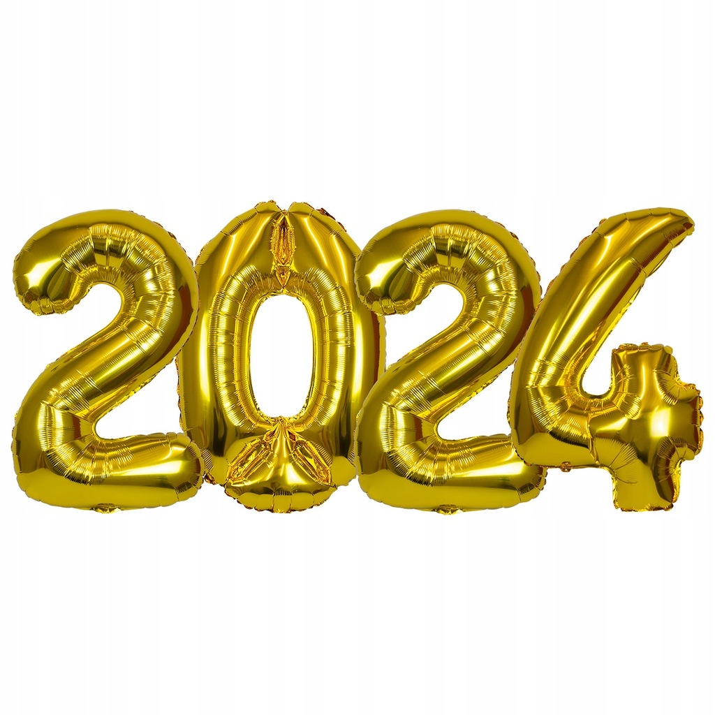 Rok 2024 - zestaw balonów foliowych Balony sylwestrowe cyfry Sylwester