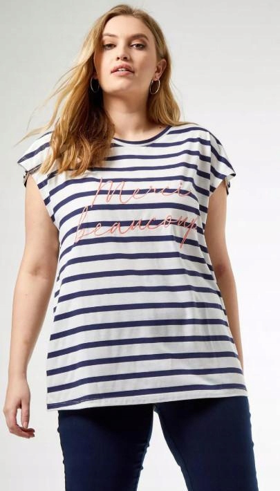 H4A307*DOROTHY PERKINS CURVE T-SHIRT 50 5XL P01