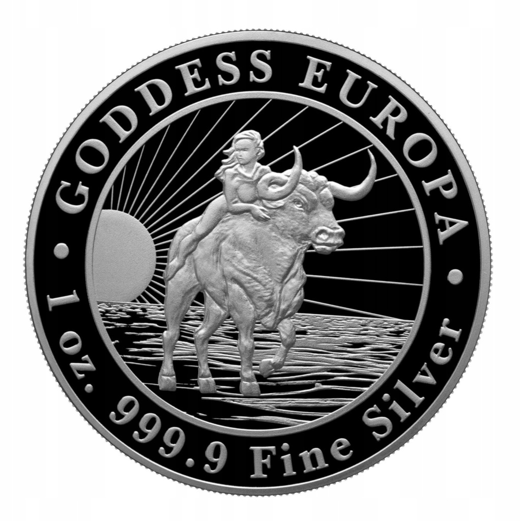 Srebrna Moneta Tokelau Goddess Europa 2022, 1 oz