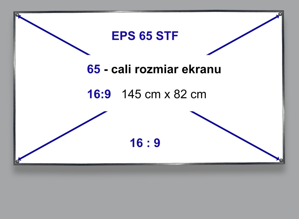 Купить СКЛАДНОЙ ПРОЕКЦИОННЫЙ ЭКРАН STF 65 ДЮЙМОВ, ПОЛЬСКИЙ: отзывы, фото, характеристики в интерне-магазине Aredi.ru