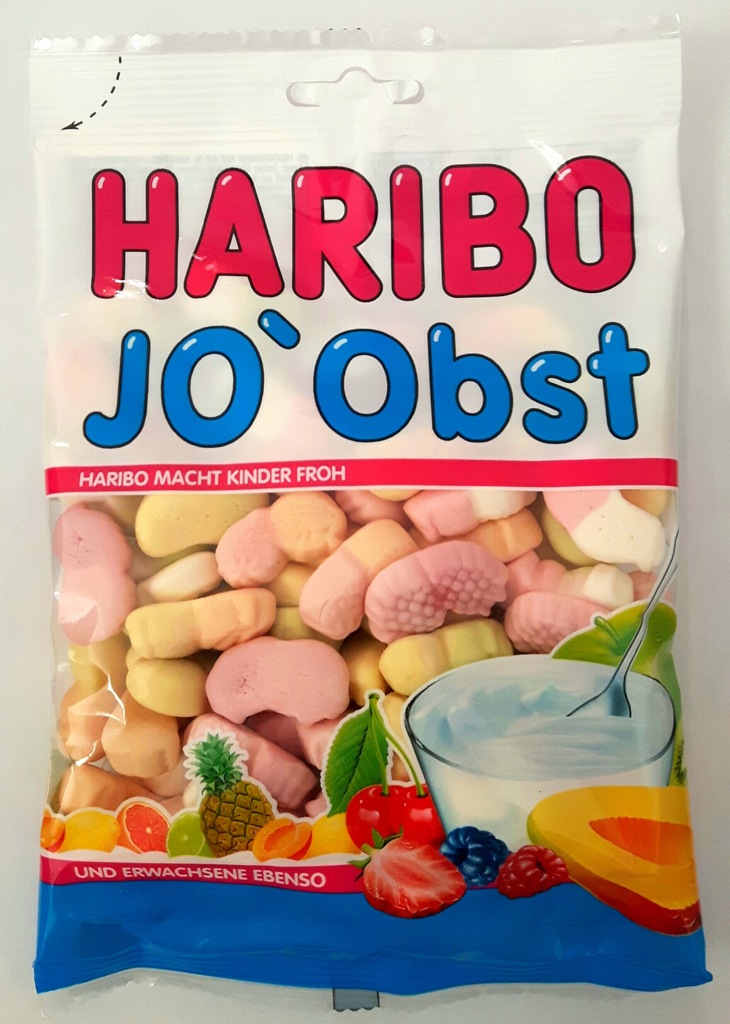 Haribo Jo Obst żelki jogurtowe owocowe 175g