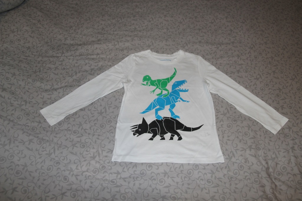 Bluzeczka C&A122 z dinozaurami jak nowa