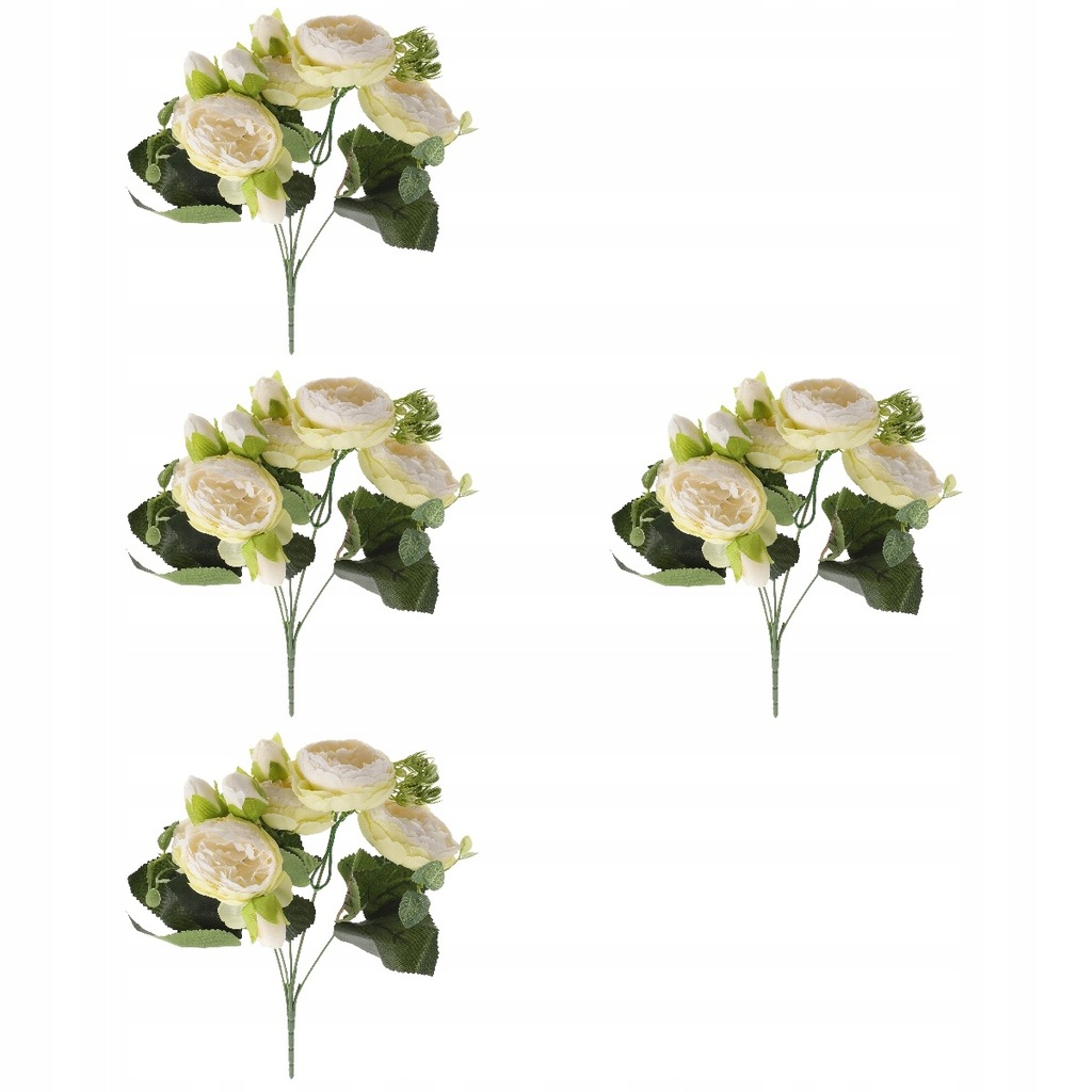 4x Realistic Wedding Peony Flowers Bouquet Peony