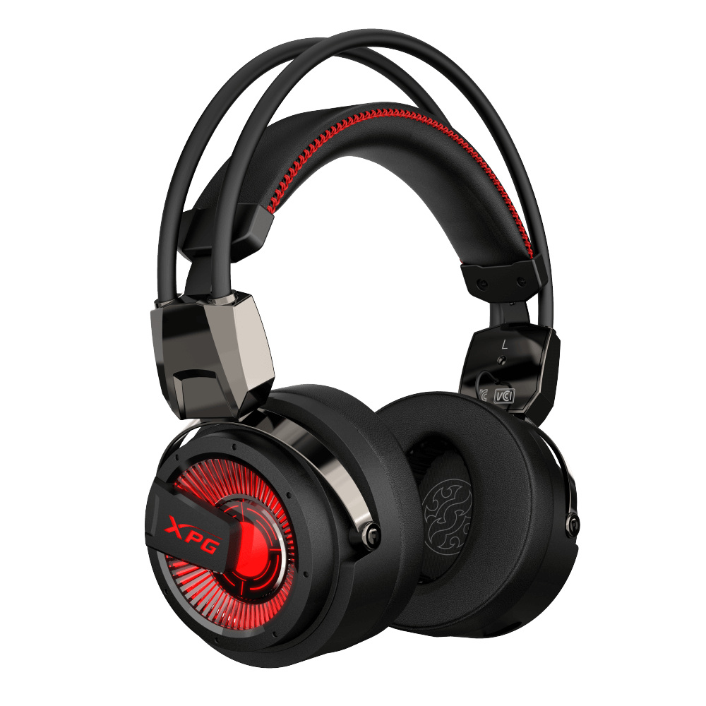 XPG ZESTAW SłUCHAWKOWY PRECOG DUAL-DRIVE RED LE