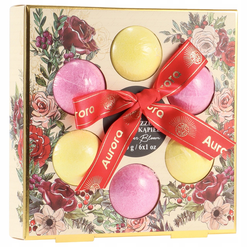 AURORA Zestaw prezentowy 6 musujących kul do kąpieli "Kwitnące kwiaty"