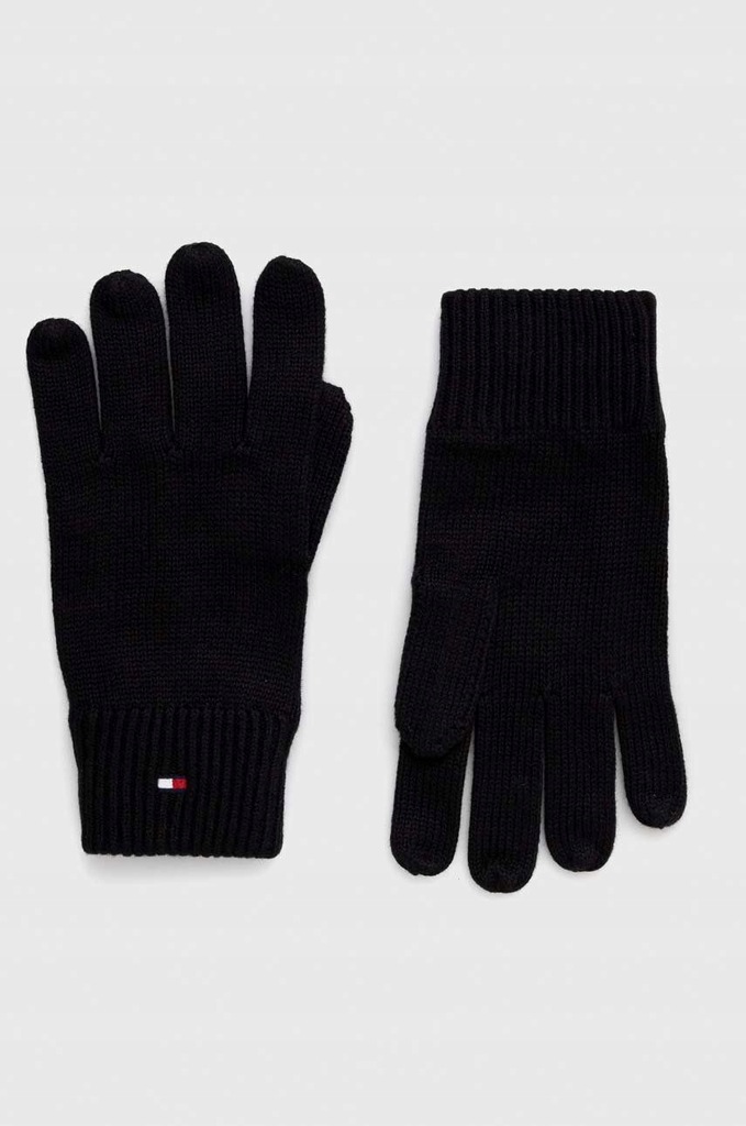 Tommy Hilfiger rękawiczki z domieszką kaszmiru kolor czarny AM0AM11048