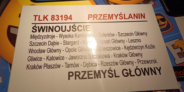 Tablica Relacyjna PKP TLK Przemyślanin