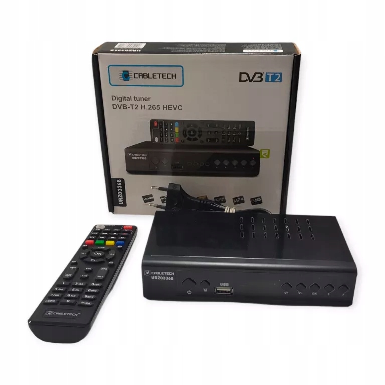 DEKODER DVBT2 CABLETECH URZ0336B KOMPLET