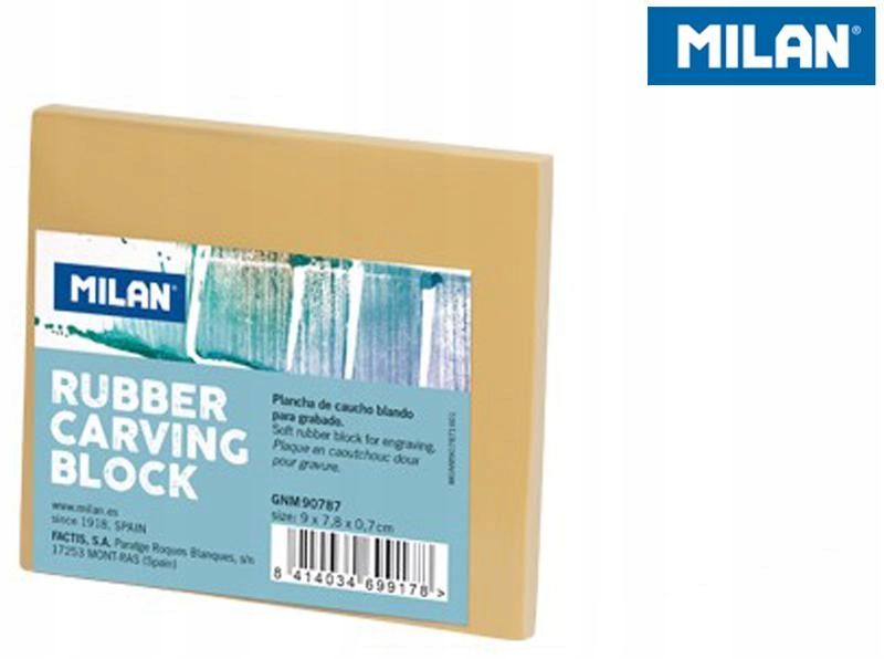 Blok do linorytu gumowy 90x78x7 mm, Milan