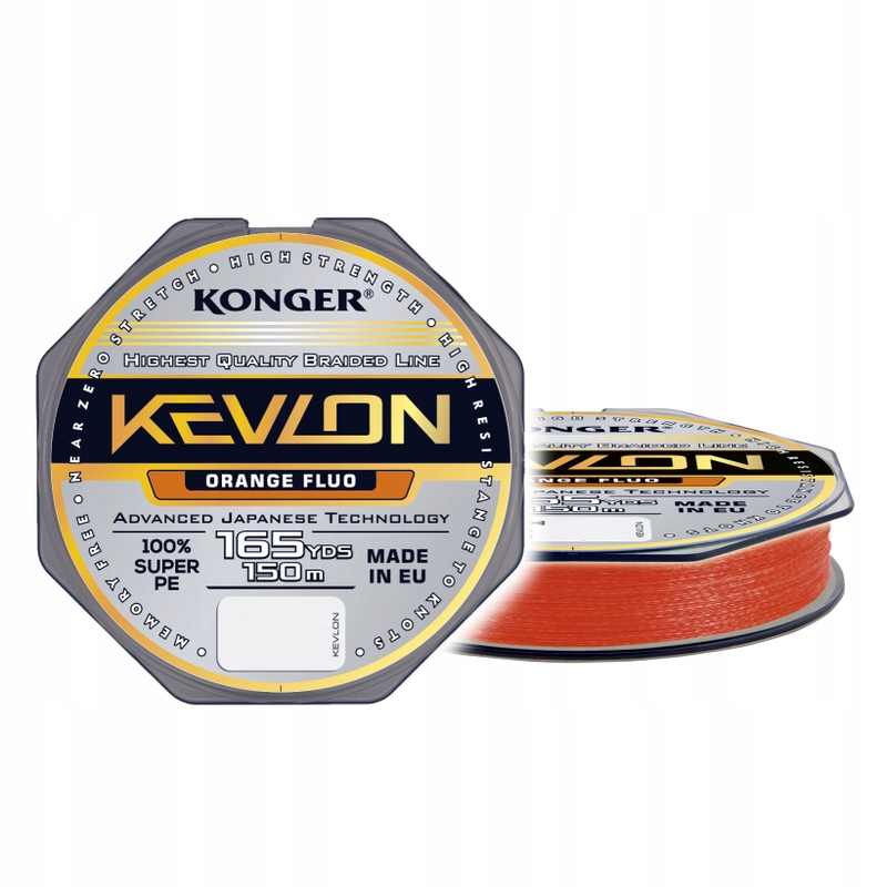 Konger Plecionka Kevlon X4 Orange Fluo 0,14/150m