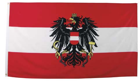 FLAGA AUSTRII Z GODŁEM AUSTRIA 150 x 90 cm NOWA