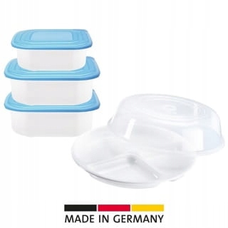 Zestaw pojemników do mikrofalówki 075l 1l 15l pokr