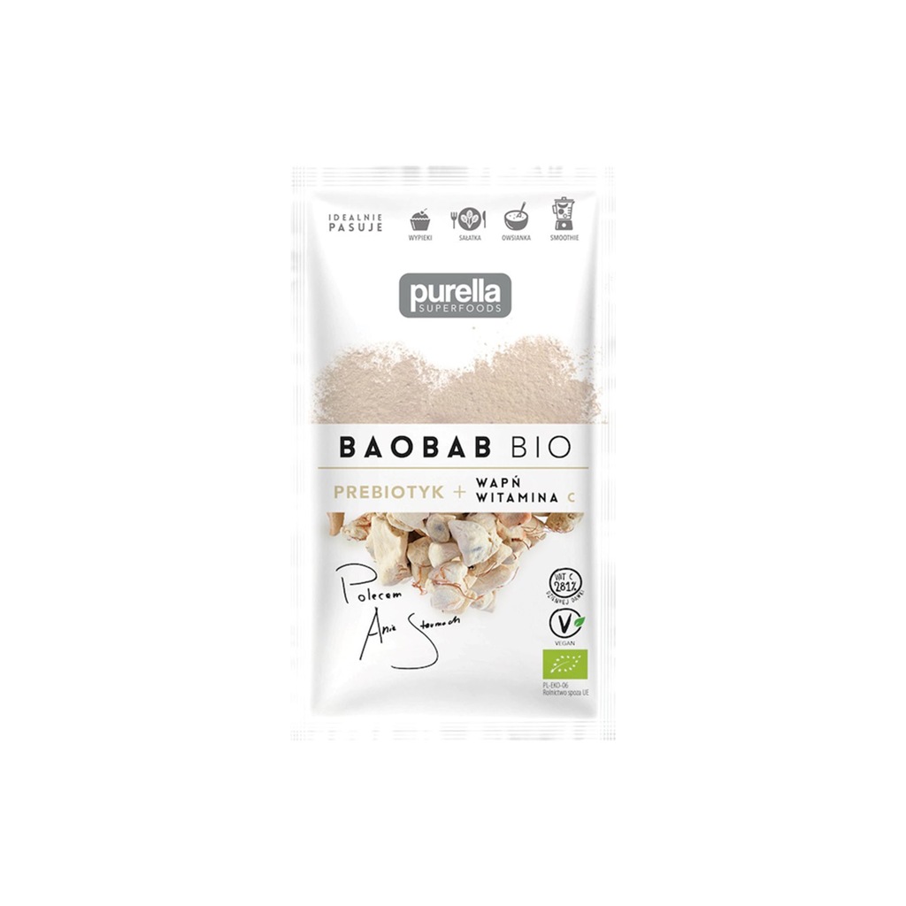 Baobab BIO. Prebiotyk. Wapń + Witamina C 21 g (10