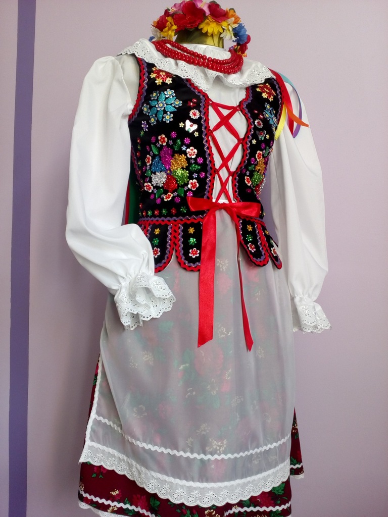 Strój Krakowski DAMSKI, NOWY 6cz., S, M. 7130260277