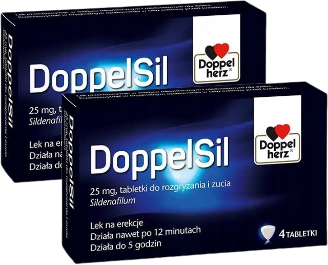 DOPPELSIL Sildenafil EREKCJA POTENCJA 25mg 2x4 tab