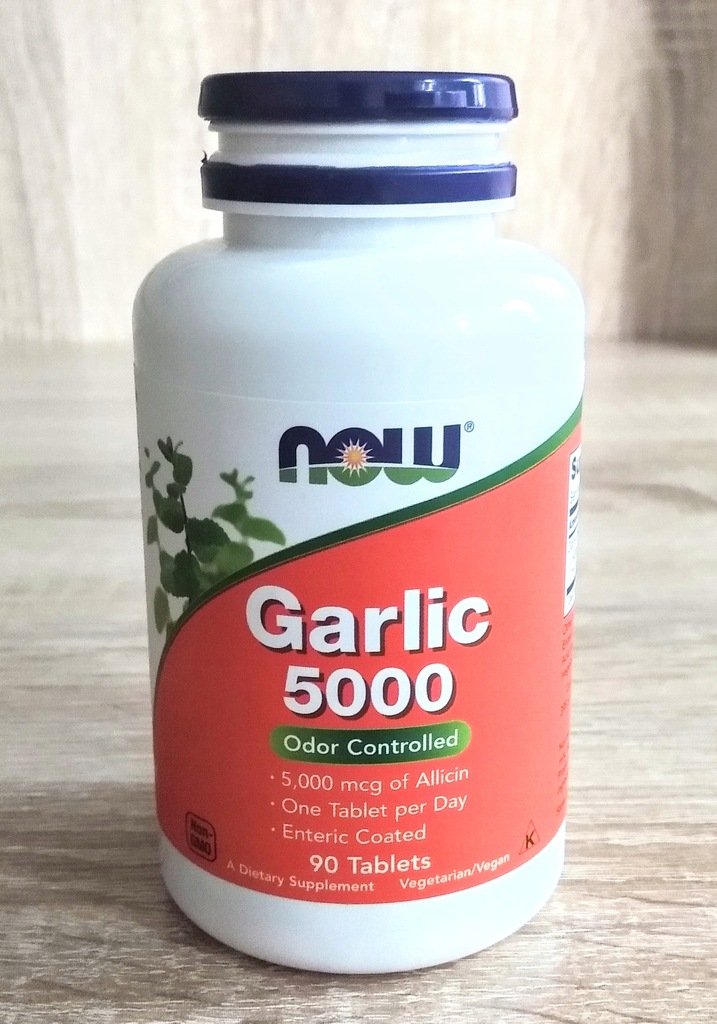 NOW FOODS GARLIC 5000 CZOSNEK 500 mg 90 tabletek