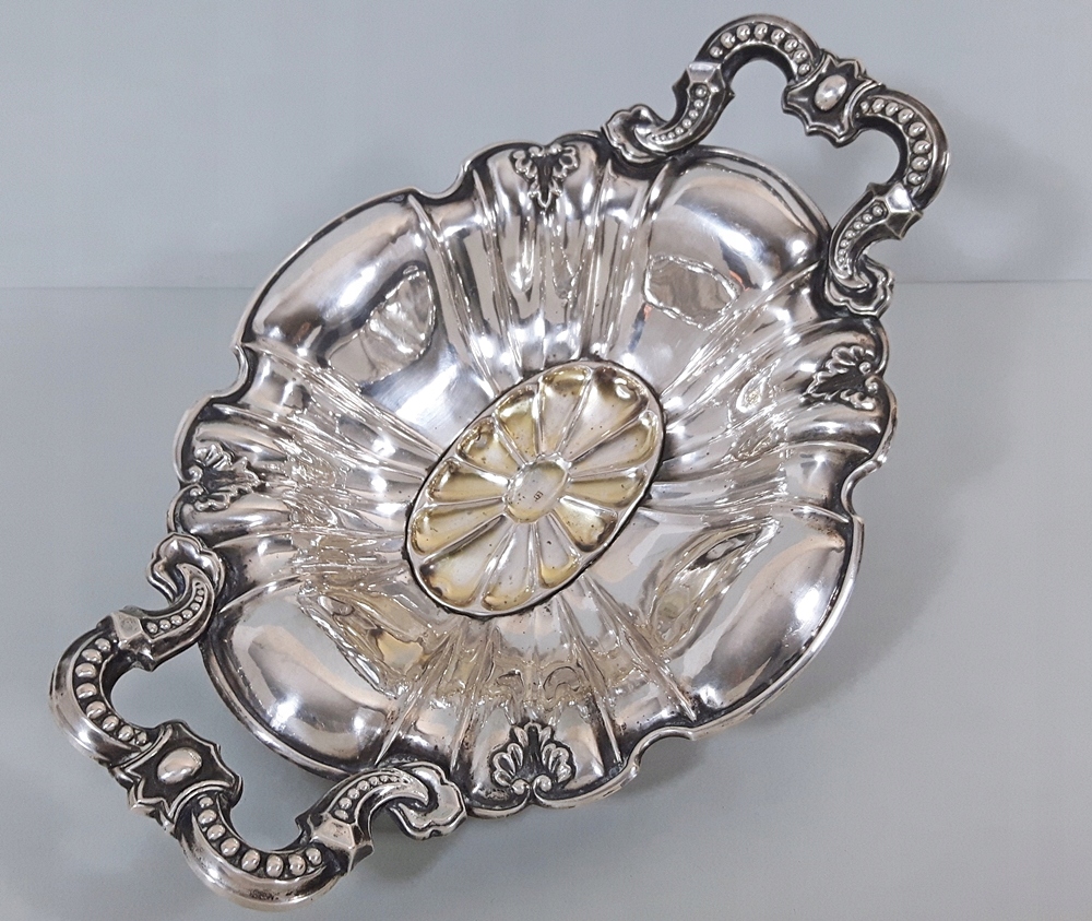 Biedermeier XIX -wieczna SREBRNA PATERA srebro