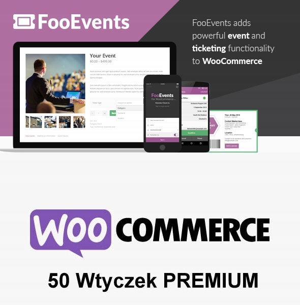 Fooevents for Woocommerce + 50 Premium WordPress