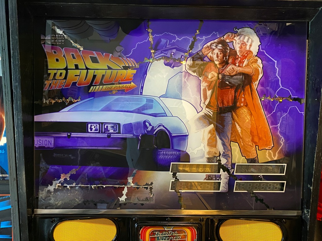 pinball Fliper szyba Time Machine data east piękna