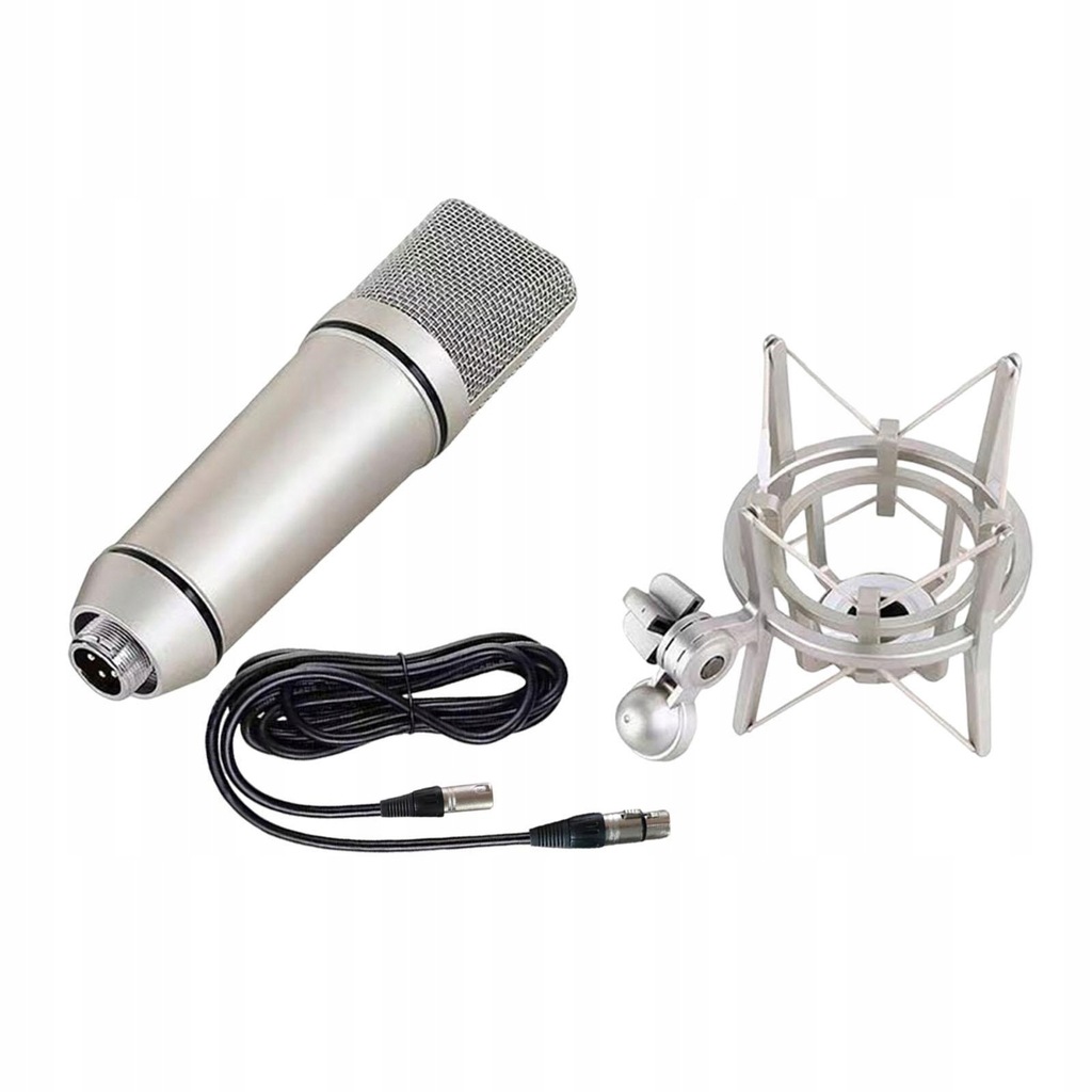 Condenser Microphone Solid Sturdy Studio Mic Computer Condenser Mic 48V16