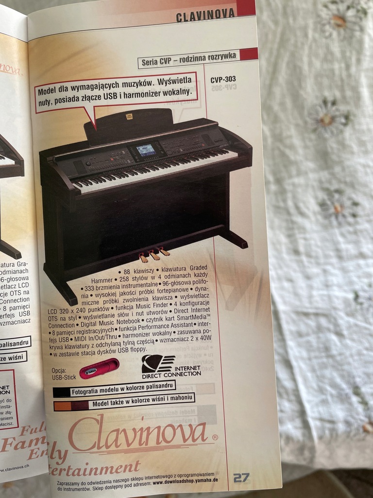 Pianino YAMAHA - Clavinova cvp 303 - 14925713517 - oficjalne