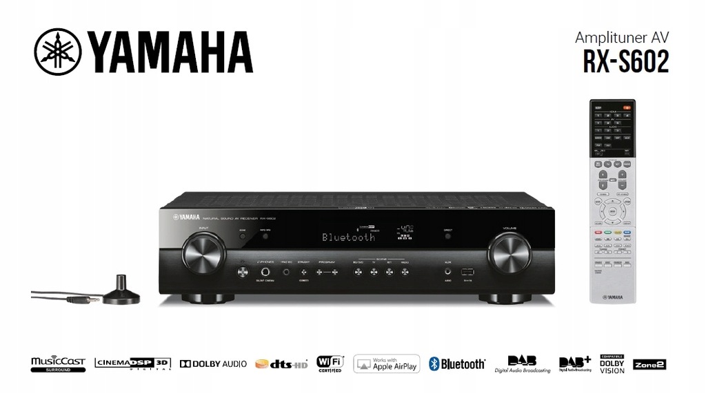 Купить YAMAHA MUSICCAST RX-S602 ЧЕРНЫЙ 5.1 95 Вт: отзывы, фото, характеристики в интерне-магазине Aredi.ru