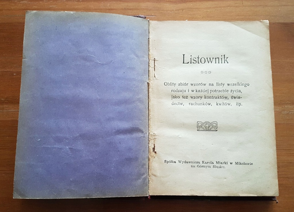 LISTOWNIK. OBFITY ZBIÓR WZORÓW NA LISTY (1921 r.)