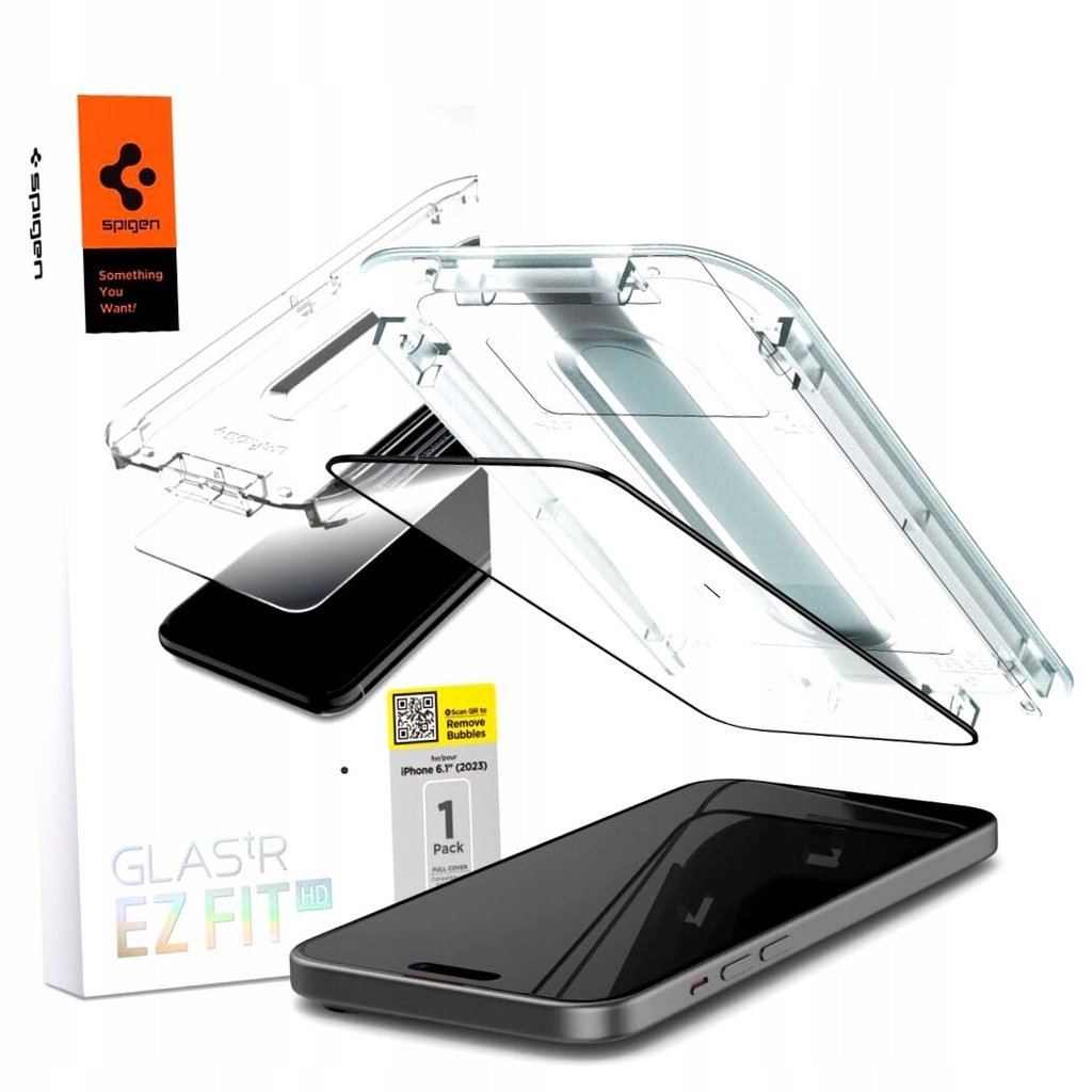 SPIGEN PEŁNE SZKŁO HARTOWANE 9H DO IPHONE 15