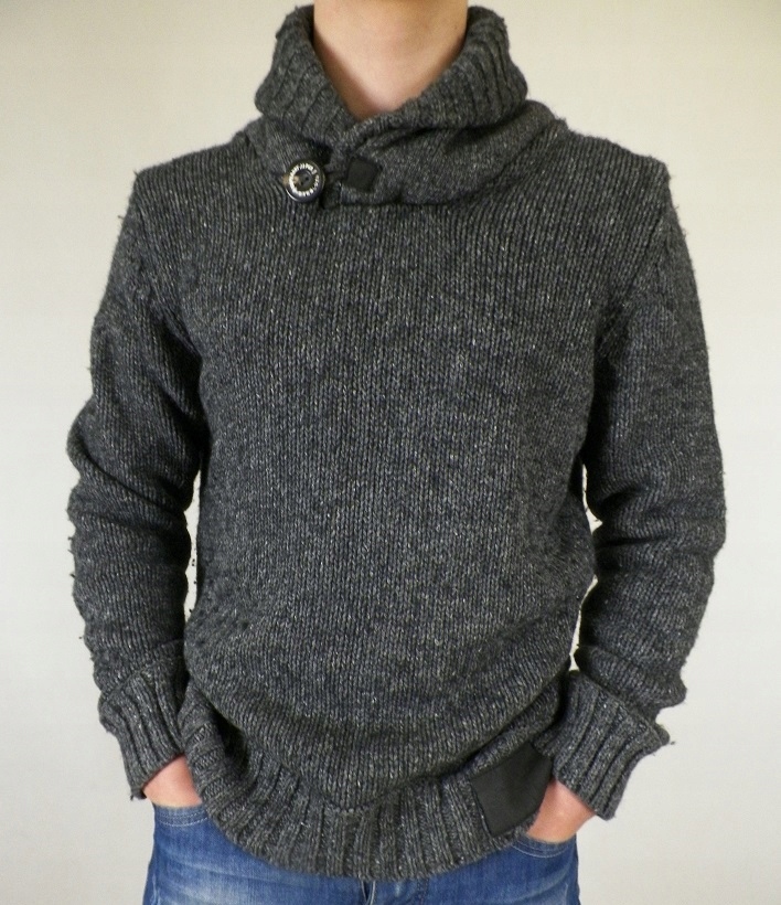 SUPERDRY bardzo gruby modny topowy sweter XL