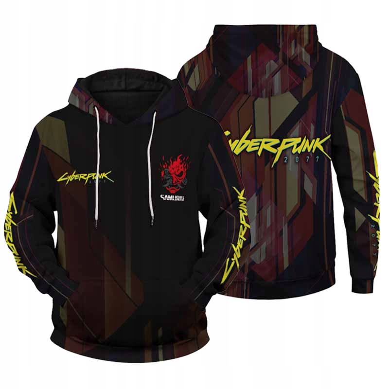 Cyberpunk Anime Bluza z Kapturem Bawełna - 4XL