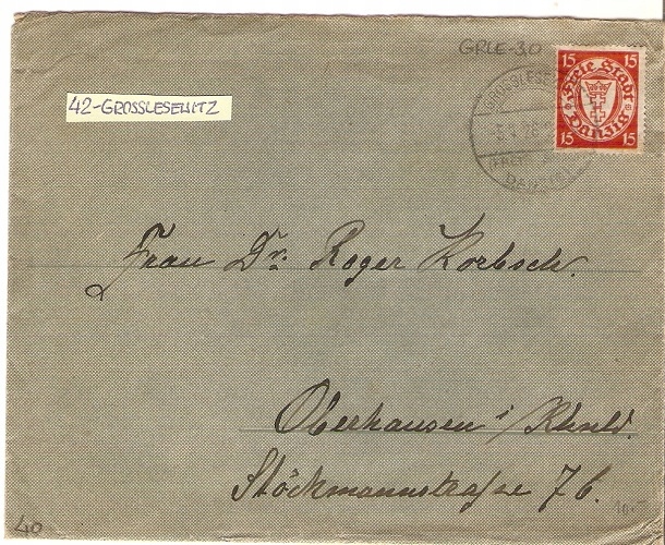 Danzig M42 - stempel GROSSLESEWITZ