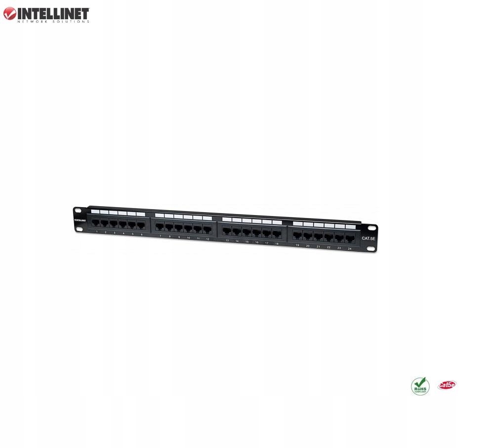 Patch panel Intellinet 24 portów, UTP Cat.5e