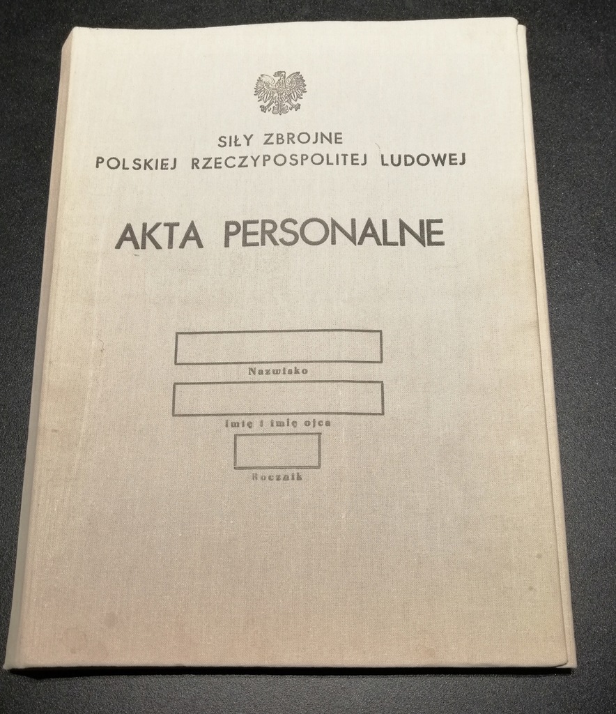 TECZKA A4 AKTA PERSONALNE SIŁY ZBROJNE PRL