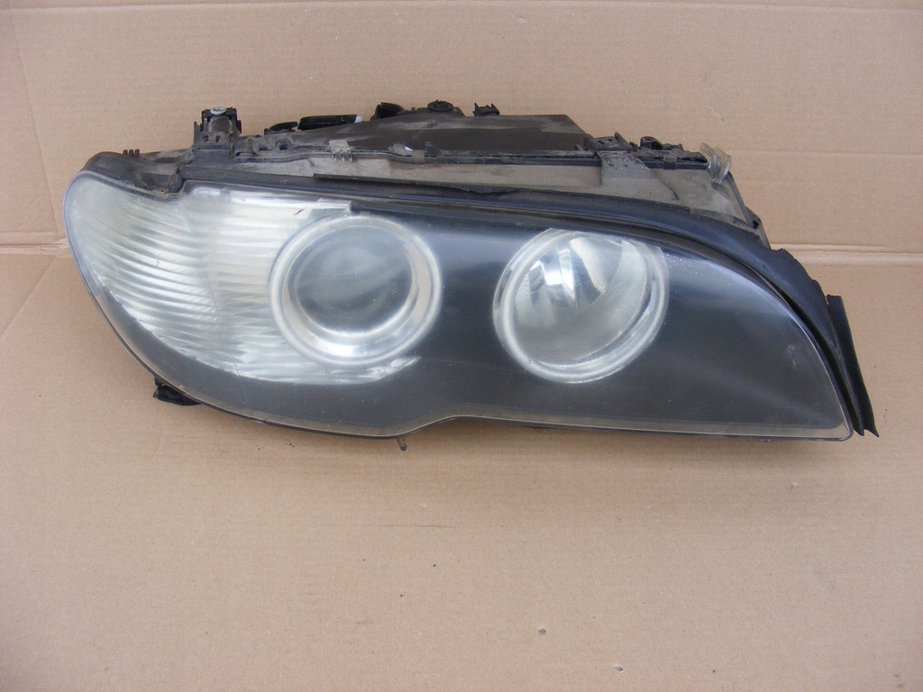 BMW E46 COUPE CABRIO LAMPA PRZÓD PRAWA LIFT 2003.09-2007 USZKODZONA OBUDOWA