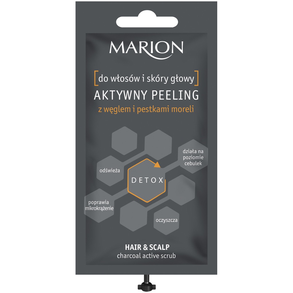 Marion Aktywny Peeling z Węglem i Pestkami Moreli