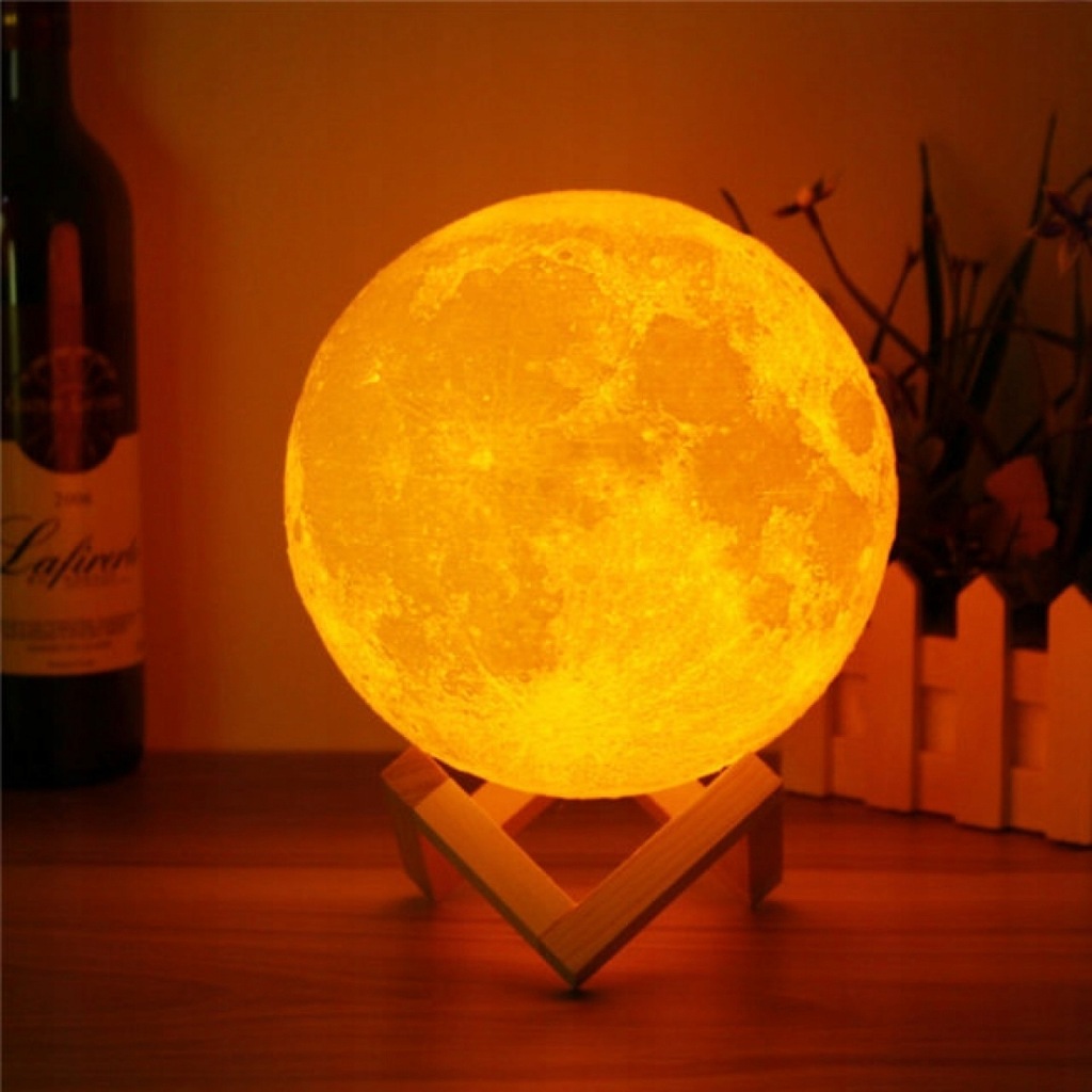 NOCNA LAMPKA LED KSIĘŻYC MOON 3D DZIECIĘCA LIGHT