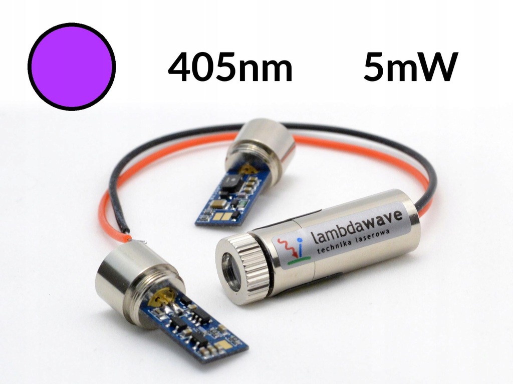 LAMBDAWAVE Moduł laserowy fioletowy 5mW 405nm