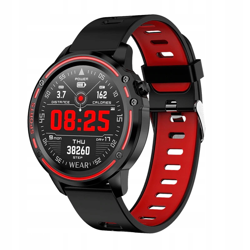 SMARTWATCH WEAR L8 RED INTELIGENTNA OPASKA ZEGAREK