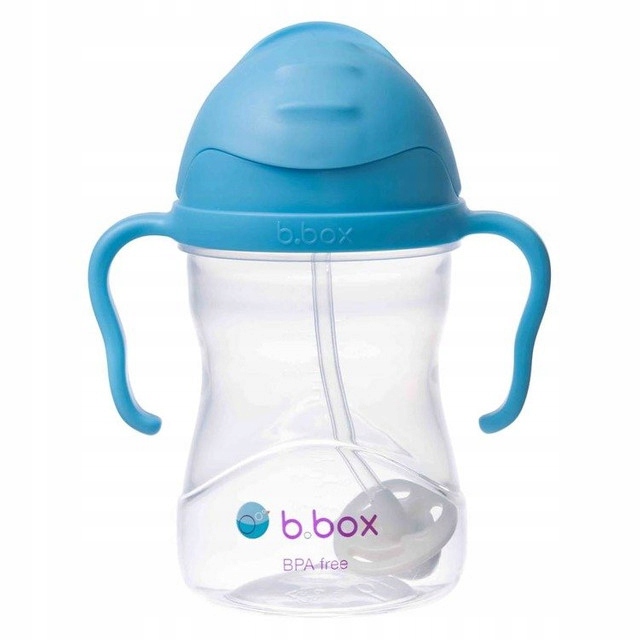 Bidon ze słomką 240 ml borówkowy b.box kubek