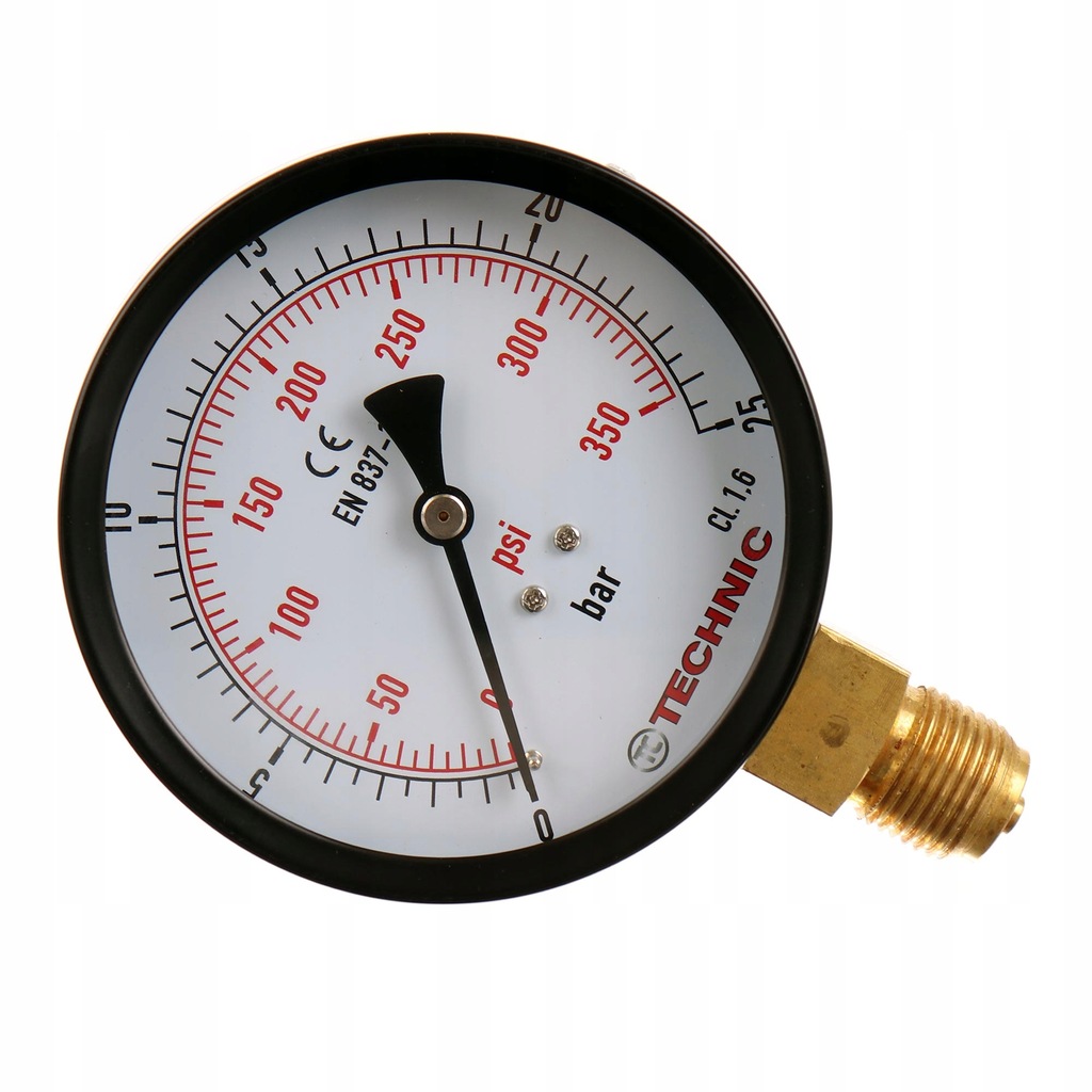Manometr Miernik Ciśnienia Radialny 100mm 0-25 bar dolny gwint 1/2"