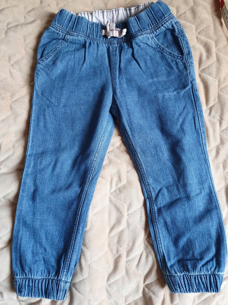 Spodnie ciepłe H&M r. 98 jeans na podszewce