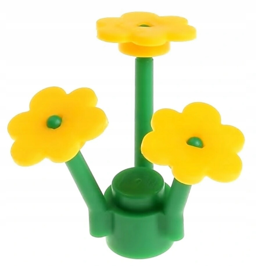 LEGO 3742 Żółty Kwiatek z łodygą roślina