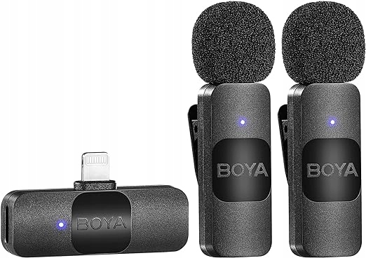 BEZPRZEWODOWY MIKROFON BOYA BY-V2 2.4 GHz IOS IPHONE IPAD VLOG YOUTUBE