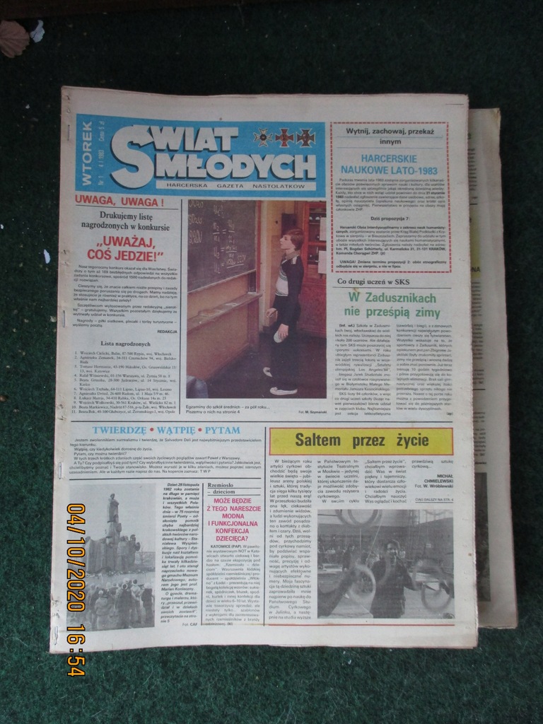 Świat Młodych 1983 Zmiana kategorii Pamiątki PRL
