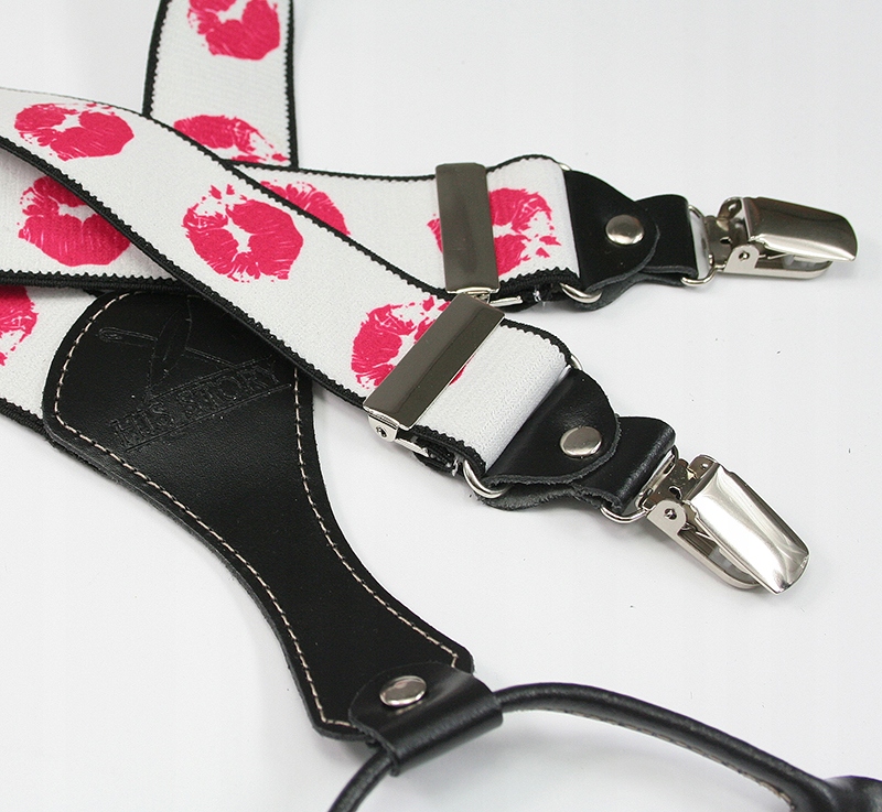 Купить Белые мужские подтяжки с красными губами ЕГО ИСТОРИЯ: отзывы ...