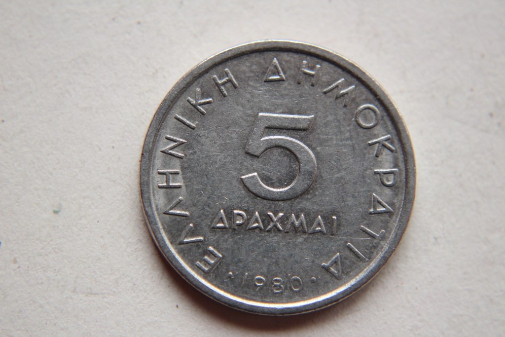 5 DRACHMAI 1980 R GRECJA -W064