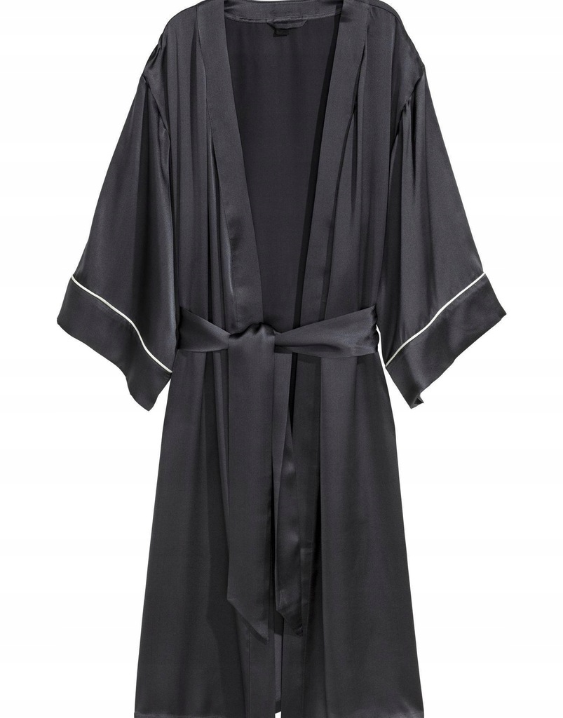 H&M__XDS SZARE JEDWABNE DAMSKIE KIMONO__XS/S