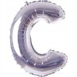 Balon Litera "C" 45,5cm (18") srebr