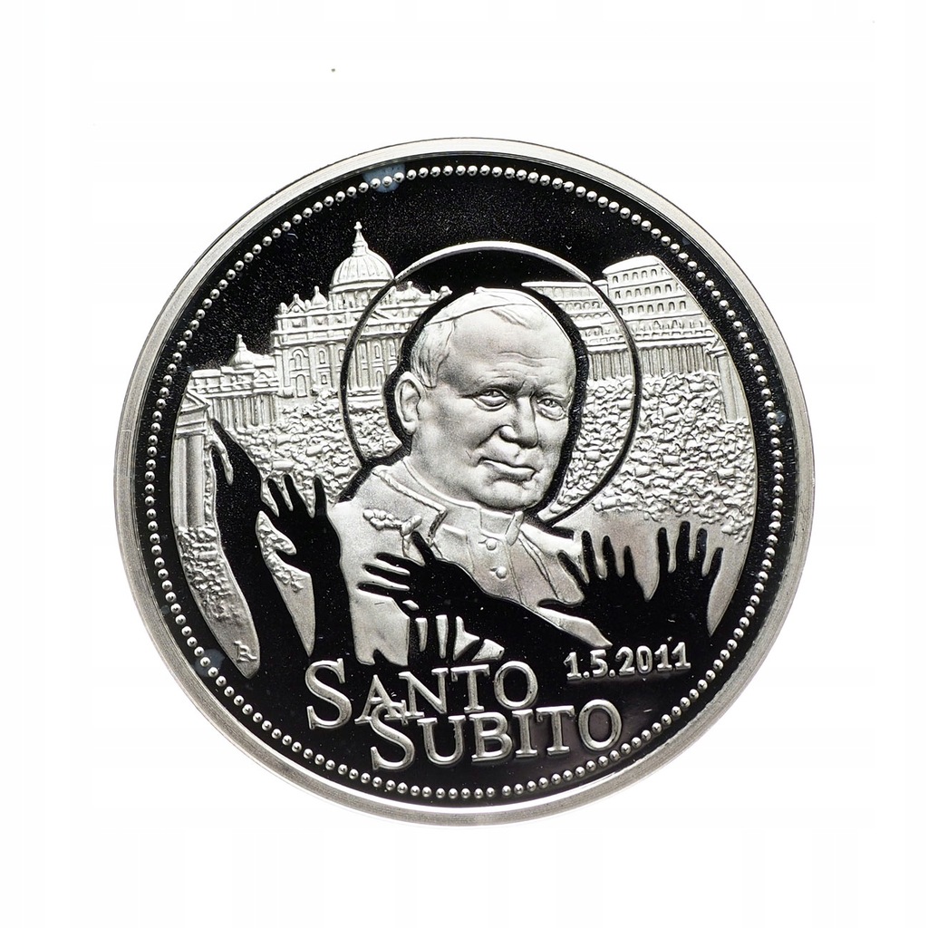 130034 Medal Jan Paweł II Santo Subito srebro